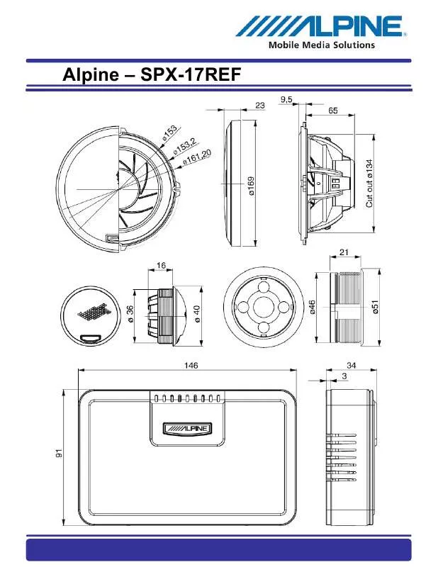 Mode d'emploi ALPINE SPX-17REF