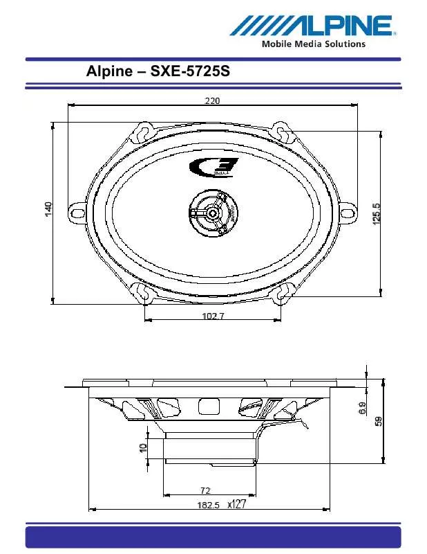Mode d'emploi ALPINE SXE-5725S