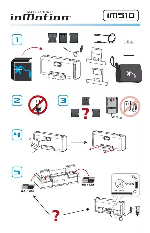 Mode d'emploi ALTEC LANSING IM510