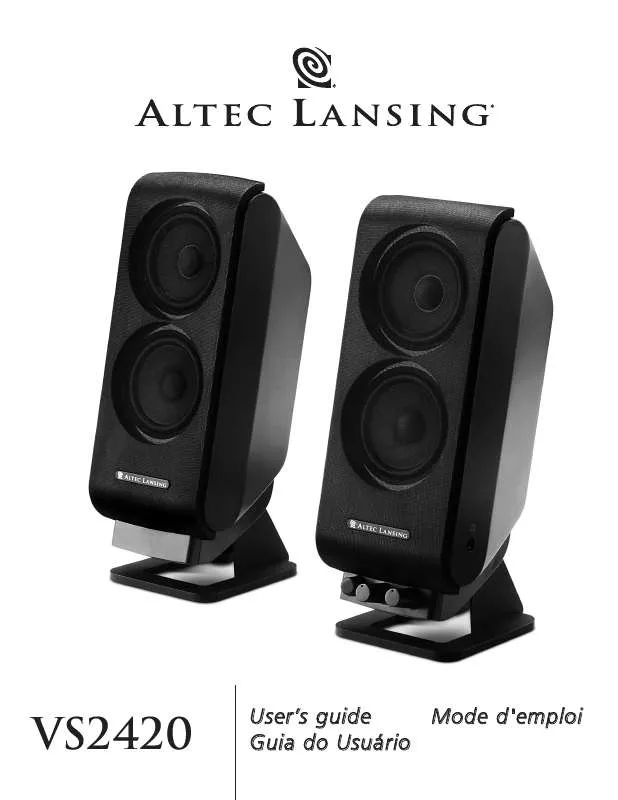 Mode d'emploi ALTEC LANSING VS2420