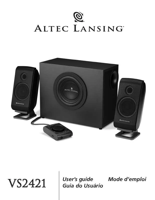 Mode d'emploi ALTEC LANSING VS2421