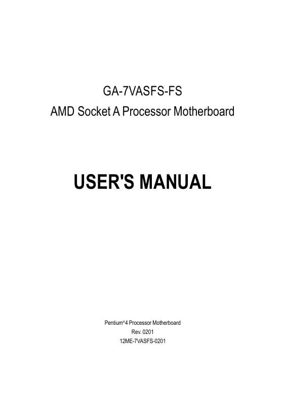 Mode d'emploi AMD GA-7VASFS-FS