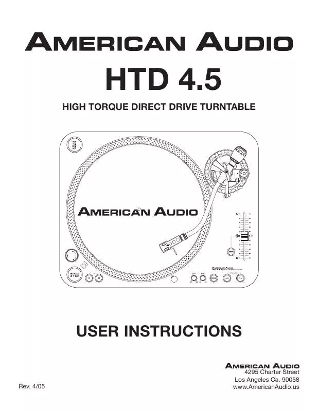 Mode d'emploi AMERICAN AUDIO HTD 4.5