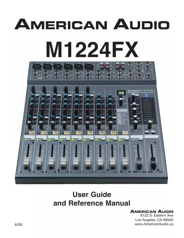 Mode d'emploi AMERICAN AUDIO M1224FX