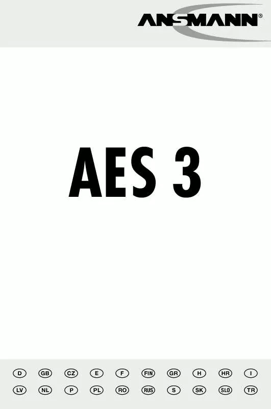 Mode d'emploi ANSMANN AES 3