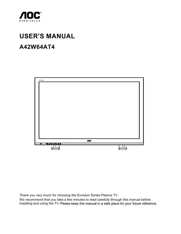 Mode d'emploi AOC ENVISION A42W64AT4