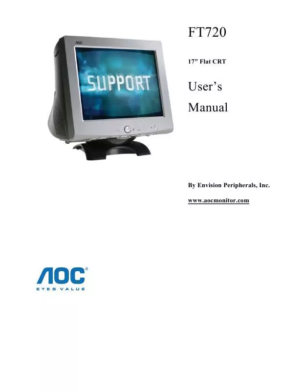 Mode d'emploi AOC FT720