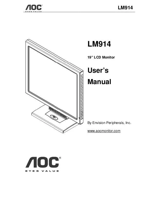 Mode d'emploi AOC LM914