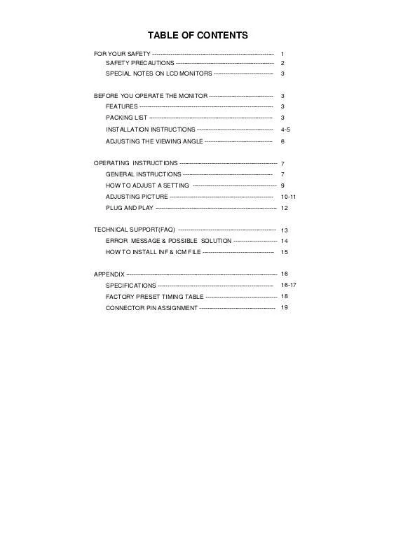 Mode d'emploi AOC LM925