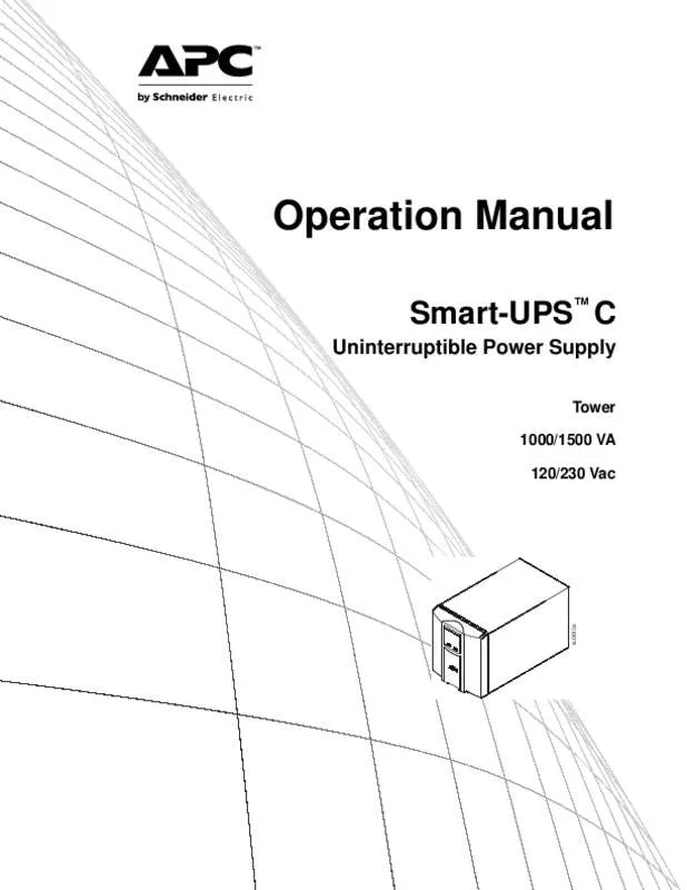Mode d'emploi APC SMART-UPS C 1000VA TOUR