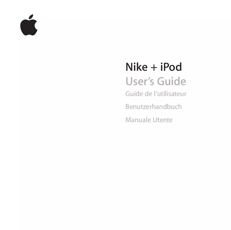 Mode d'emploi APPLE NIKE + IPOD