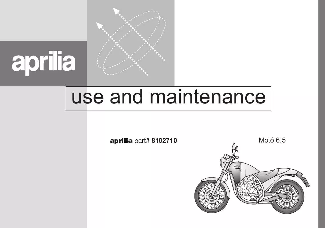 Mode d'emploi APRILIA 6.5