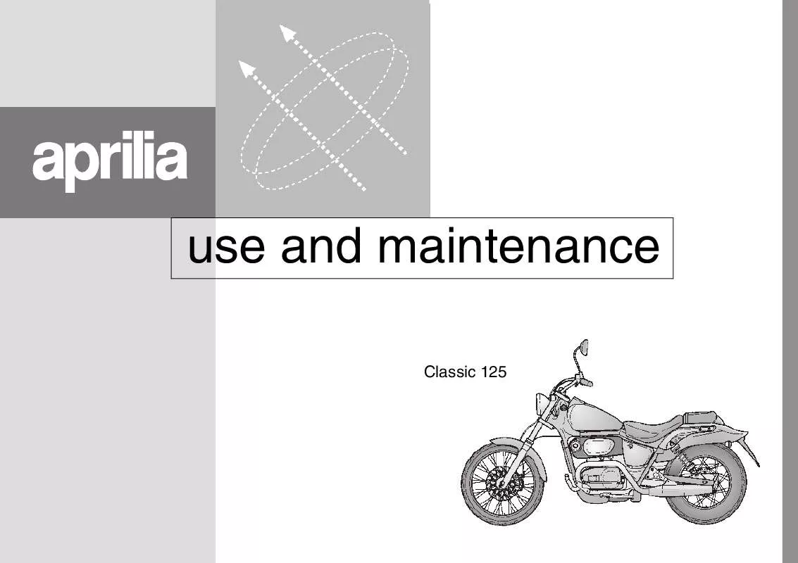 Mode d'emploi APRILIA CLASSIC 125