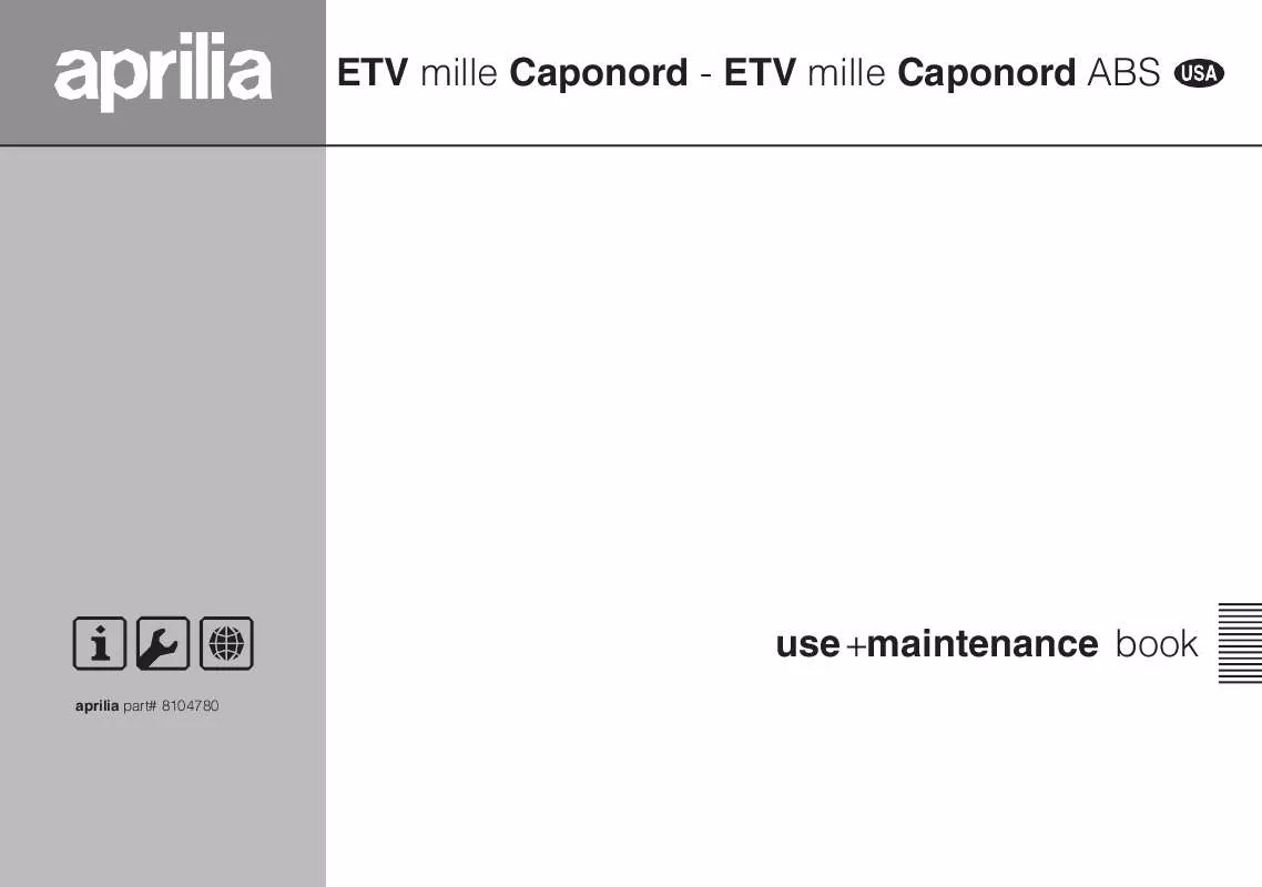 Mode d'emploi APRILIA ETV MILLE CAPONORD ABS