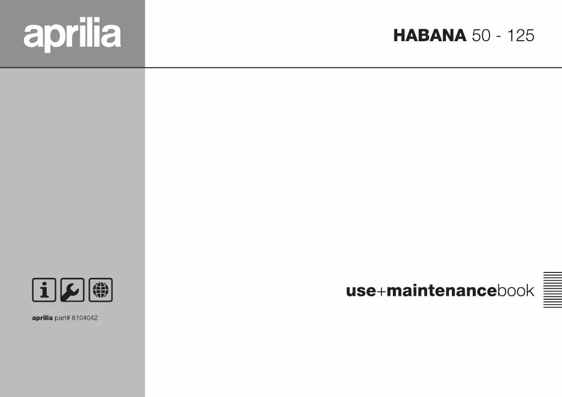 Mode d'emploi APRILIA HABANA 125