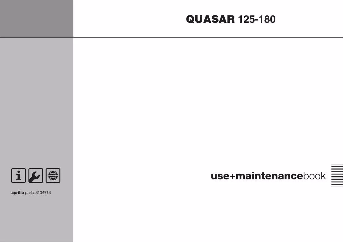 Mode d'emploi APRILIA QUASAR 125