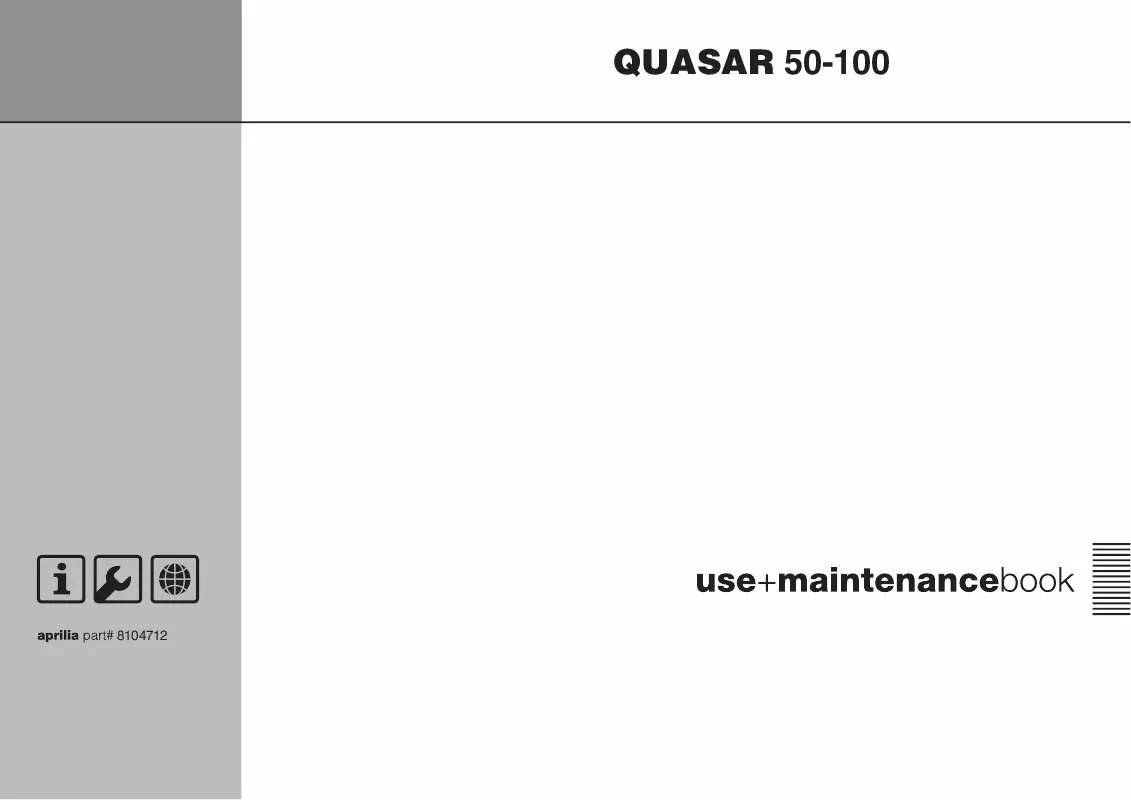 Mode d'emploi APRILIA QUASAR 50