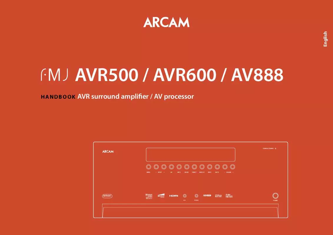 Mode d'emploi ARCAM AV888