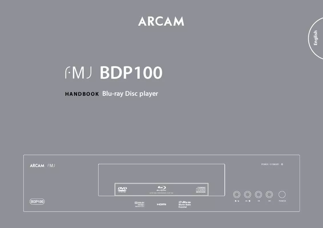 Mode d'emploi ARCAM BDP100