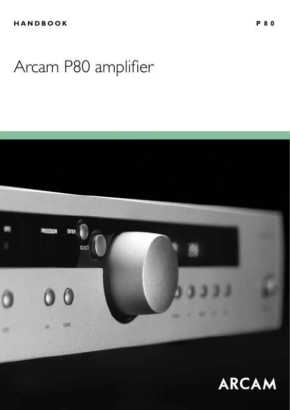 Mode d'emploi ARCAM DIVA P80