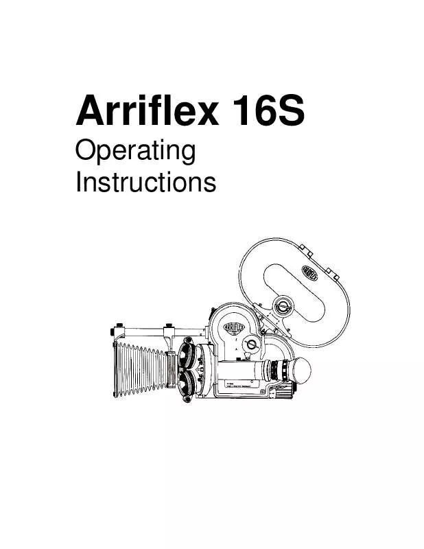 Mode d'emploi ARRI ARRIFLEX 16S