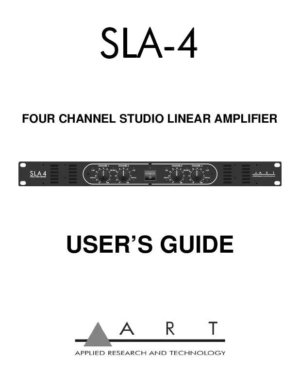 Mode d'emploi ART SLA-4