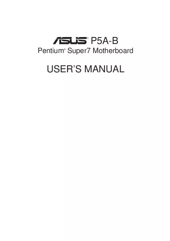 Mode d'emploi ASUS P5A-B