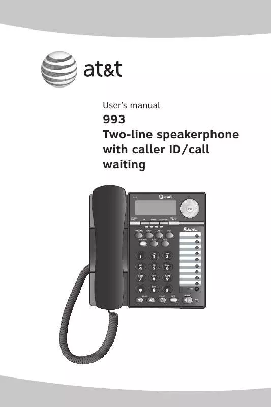 Mode d'emploi AT&T 993