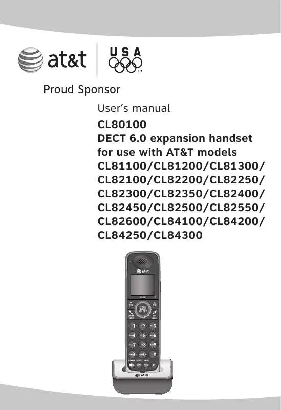Mode d'emploi AT&T CL80100