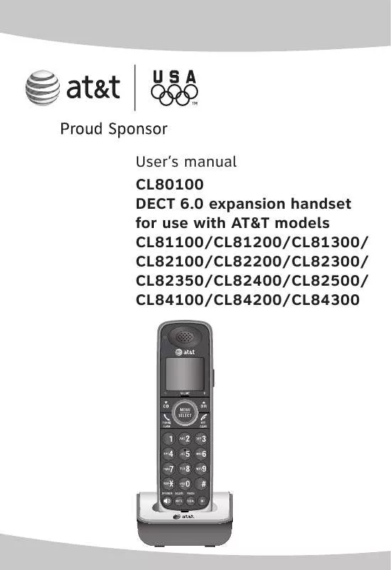 Mode d'emploi AT&T CL82350