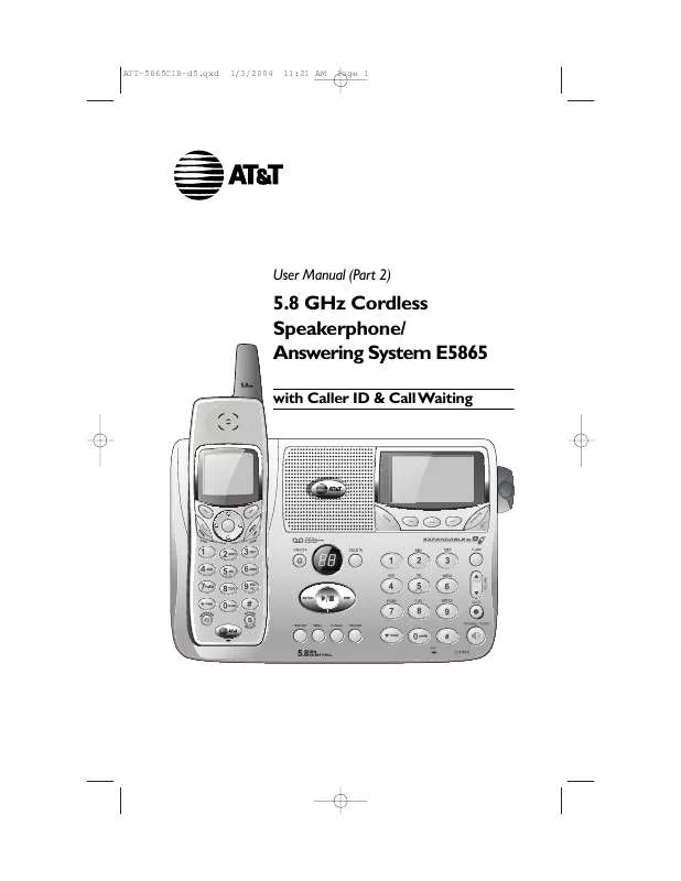 Mode d'emploi AT&T E5865