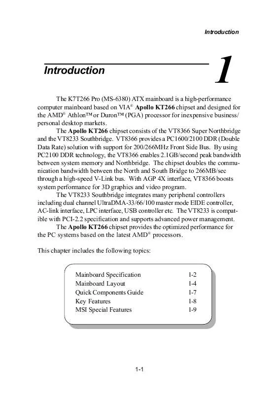 Mode d'emploi ATX MS-6380