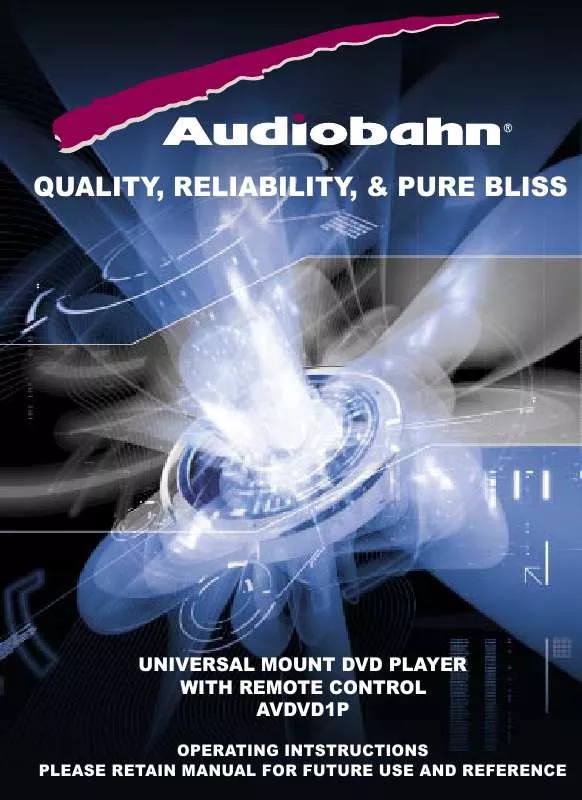 Mode d'emploi AUDIOBAHN AVDVD1P