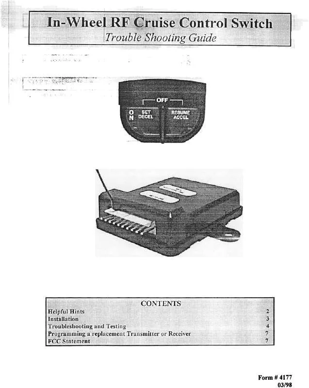 Mode d'emploi AUDIOVOX 4177