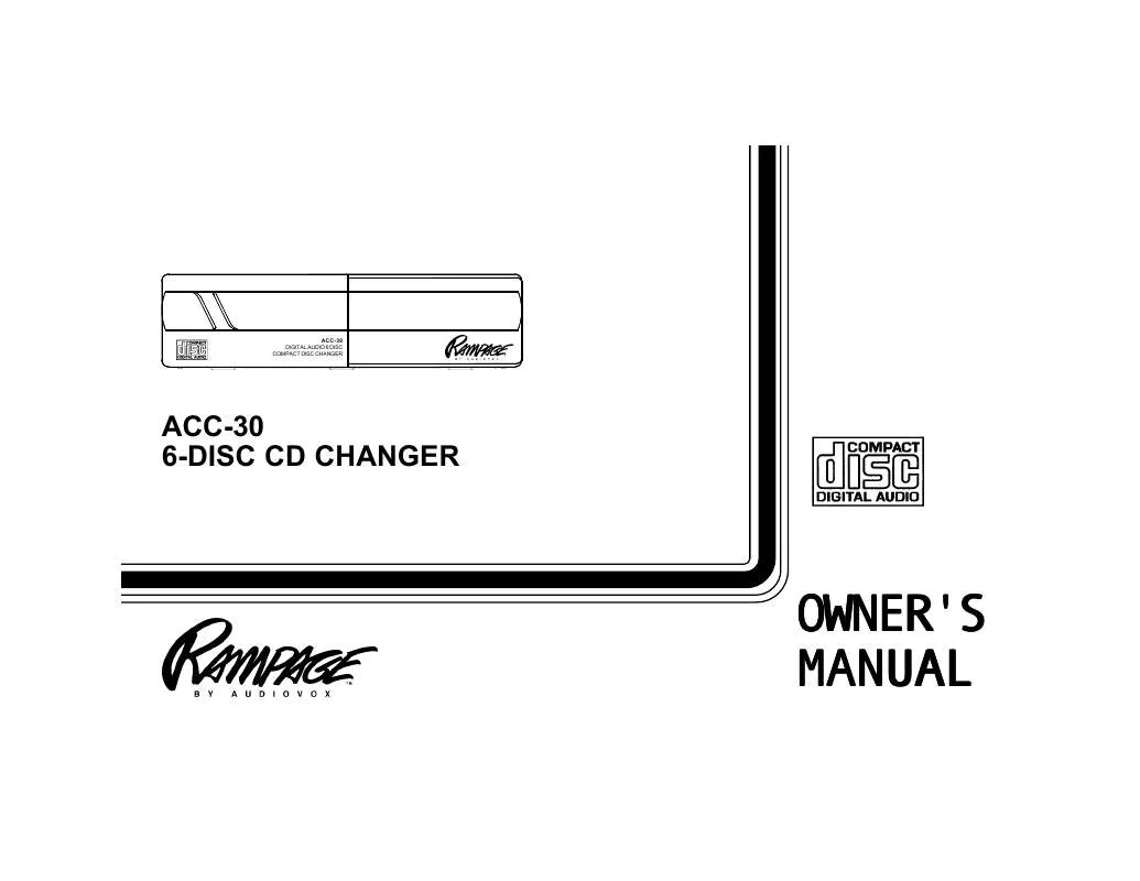 Mode d'emploi AUDIOVOX ACC-30