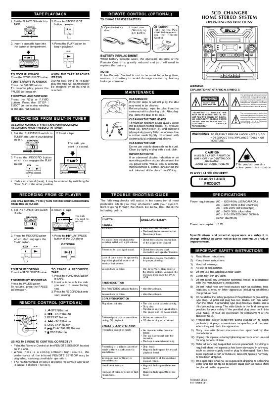 Mode d'emploi AUDIOVOX CE445