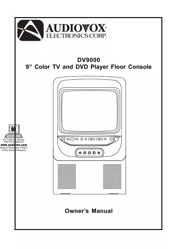 Mode d'emploi AUDIOVOX DV9000