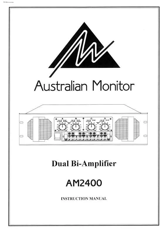 Mode d'emploi AUSTRALIAN MONITOR AM2400