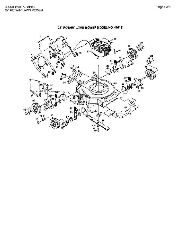 Mode d'emploi AYP 425131