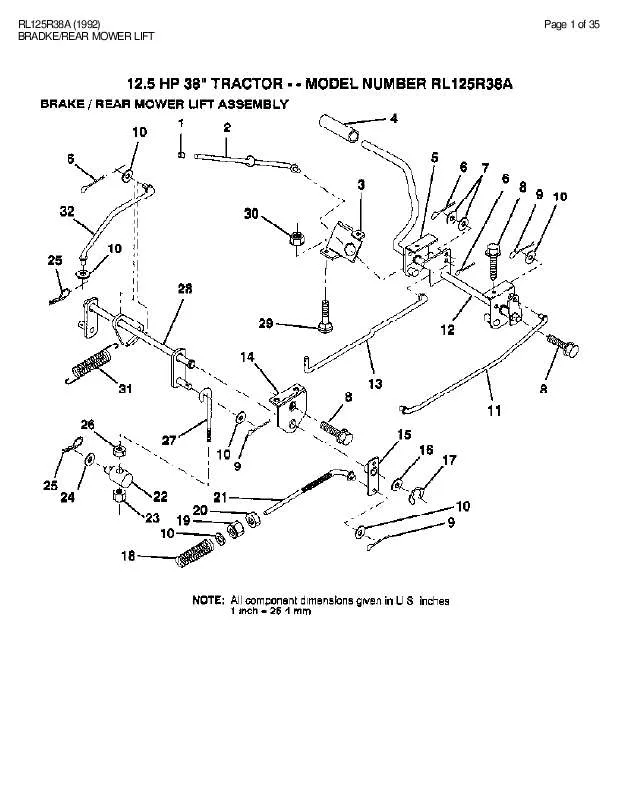 Mode d'emploi AYP RL125R38A