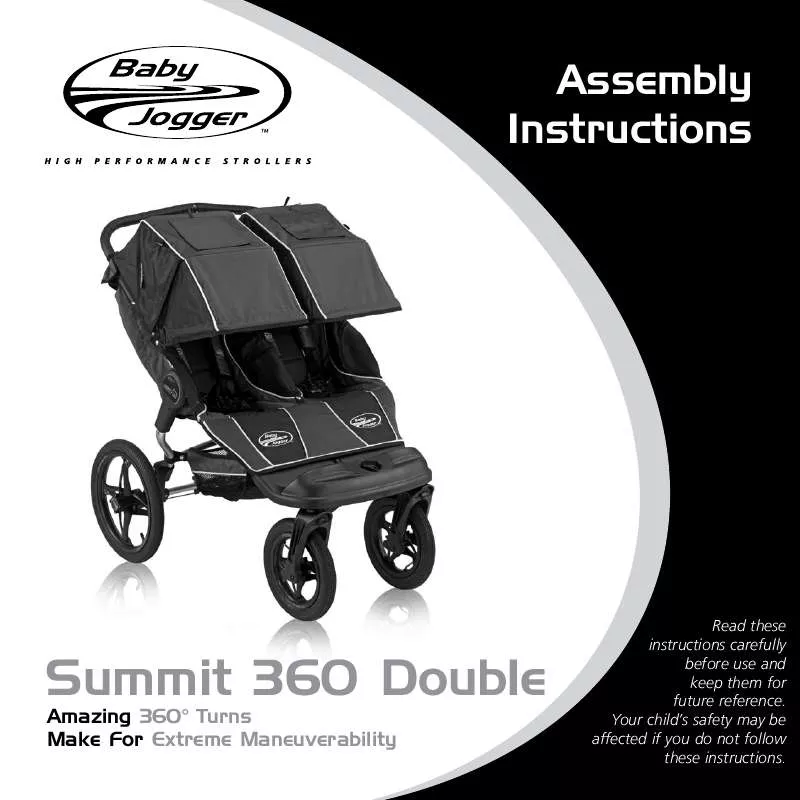 Mode d'emploi BABY JOGGER SUMMIT 360 DOUBLE