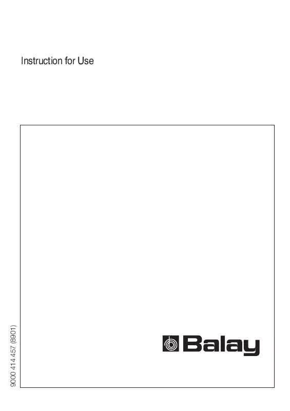 Mode d'emploi BALAY 3FCL1658