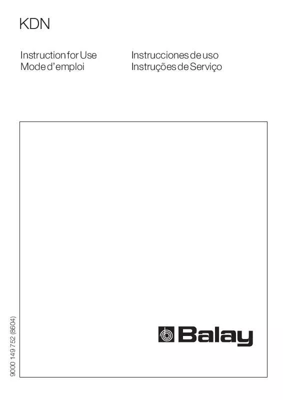 Mode d'emploi BALAY 3FFB3410