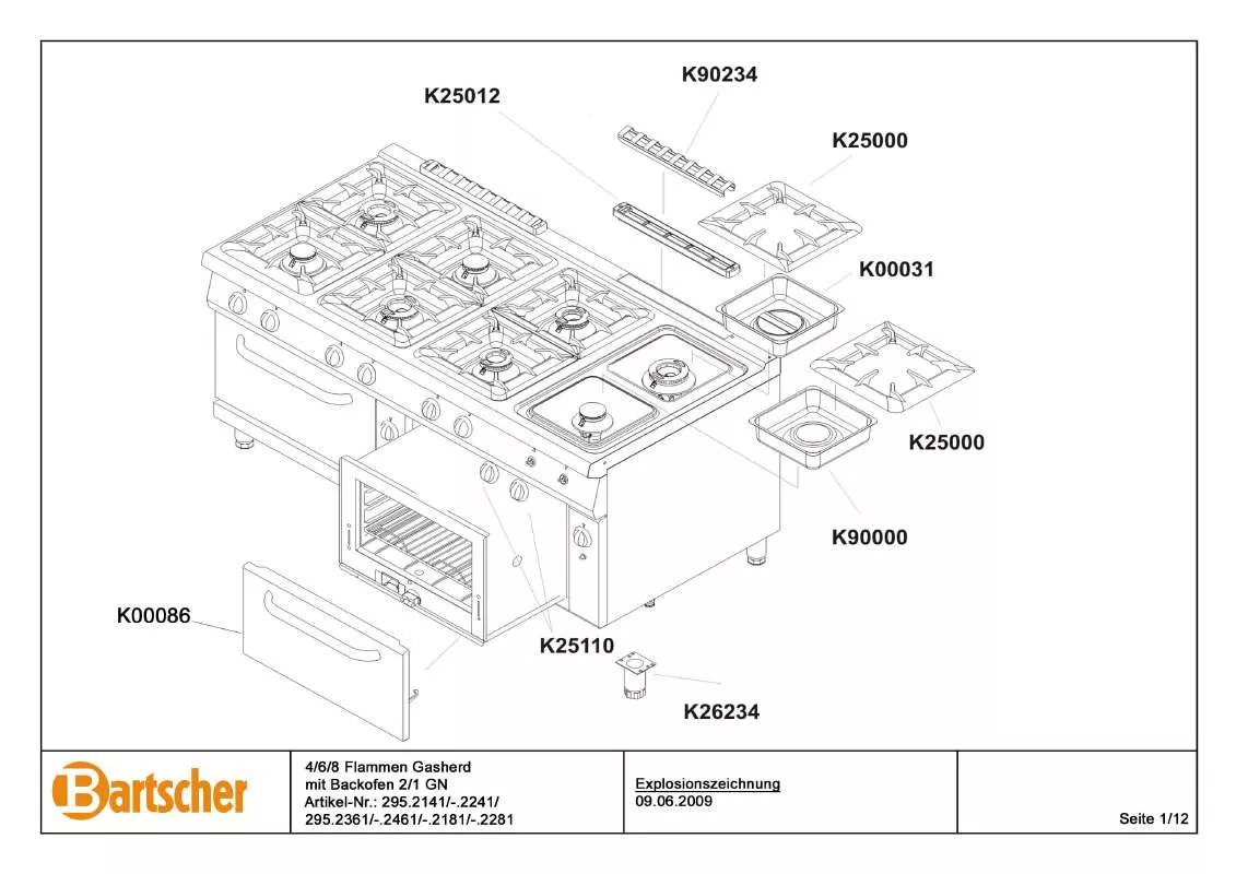 Mode d'emploi BARTSCHER 2952181