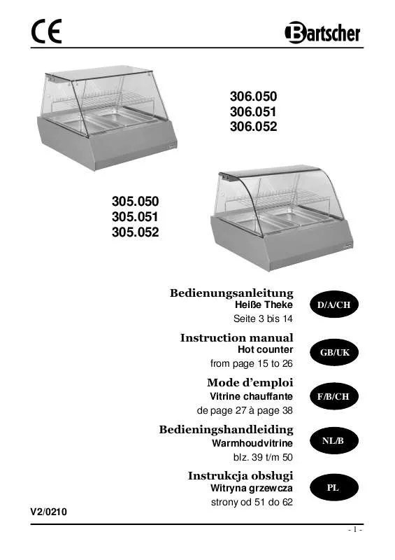 Mode d'emploi BARTSCHER 306052