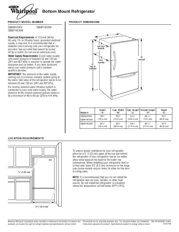 Mode d'emploi BAUKNECHT GB2FHDXWS