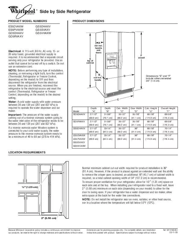 Mode d'emploi BAUKNECHT GS5VHAXWA