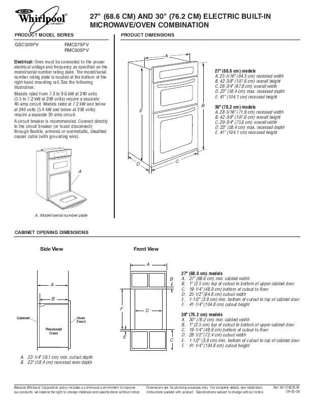 Mode d'emploi BAUKNECHT RMC305PV