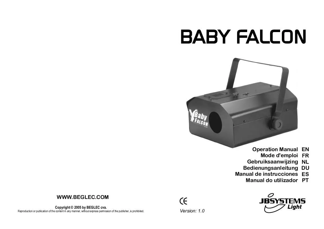 Mode d'emploi BEGLEC BABY FALCON