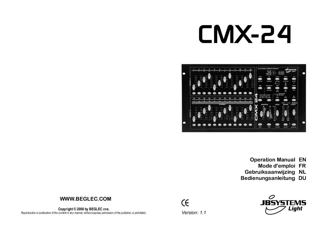 Mode d'emploi BEGLEC CMX-24